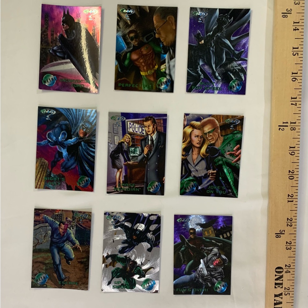 1995 DC Fleer Forever Silver Foil 7, 31, 41, 50, 52, 54, 58, 73, & 88 (9) Total